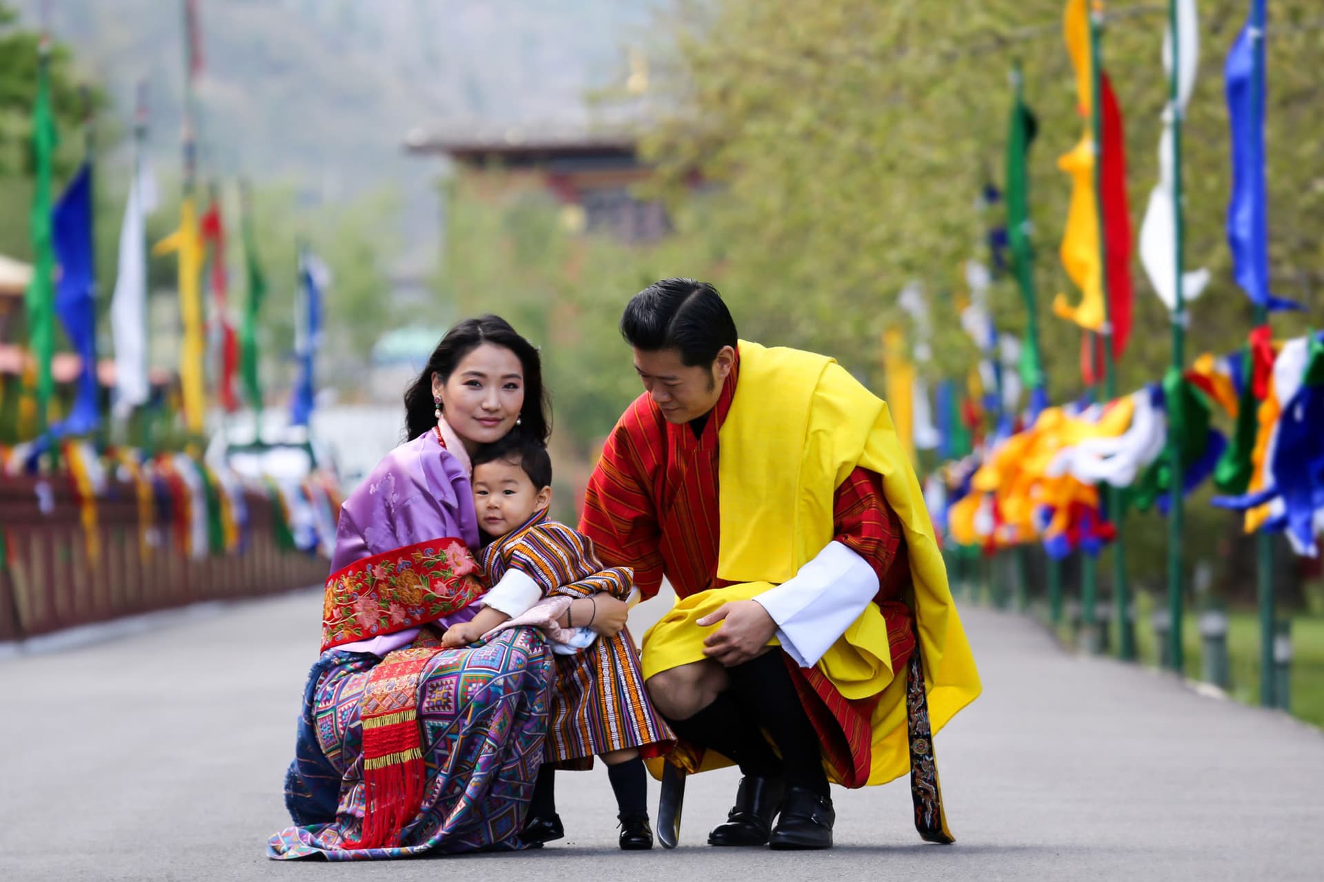 Der König und die Königin von Bhutan